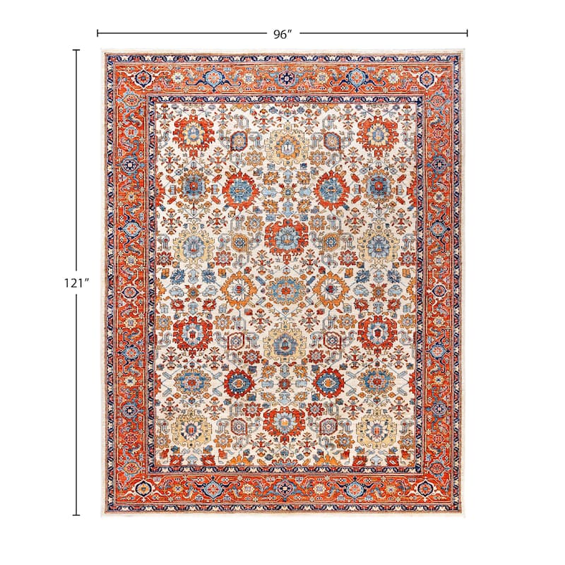 Serapi One-of-a-Kind Hand-Knotted Area Rug - Ivory - 8' 0" x 10' 1"