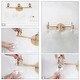 preview thumbnail 10 of 9, Bela Modern Gold 3-Light Bathroom Vanity Light Globe Glass Wall Sconces - L22"x W7"x H9"