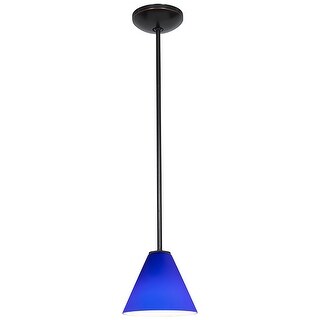 Access Lighting Martini - E26 LED Rod Pendant - Oil Rubbed Bronze Finish - Cobalt Glass Shade