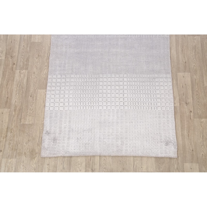 Geometric Modern Moroccan Oriental Area Rug Wool Hand-knotted Carpet - 4'7" x 7'5"