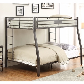 Limbra Full-over-Queen Black Metal Bunk Bed