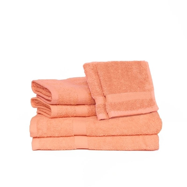 Deluxe 6 piece Cotton Terry Bath Towel Set On Sale Bed Bath