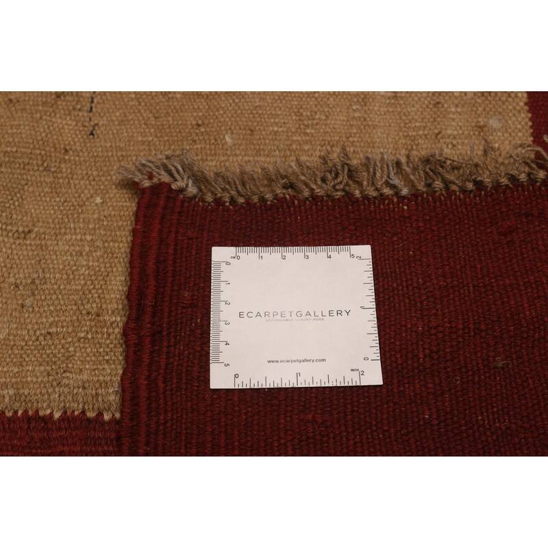 ECARPETGALLERY Flat-Weave Ankara FW Red Wool Kilim - 8'8 x 11'10