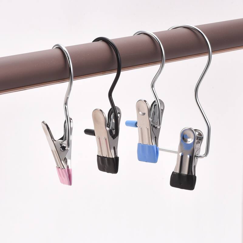 Uxcell Laundry Clips with Hook, Metal Boot Hangers Chrome Plated
