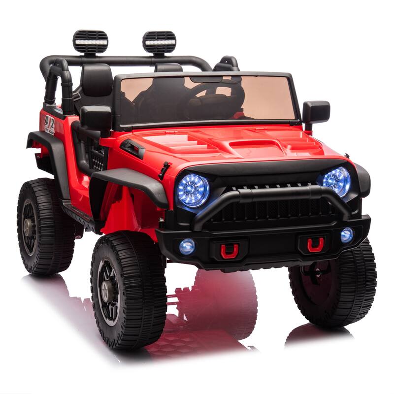24V Electric Ride-On Truck for Kids, Two-Seater, Parental Remote Control, MP3, Bluetooth, Ages 3+