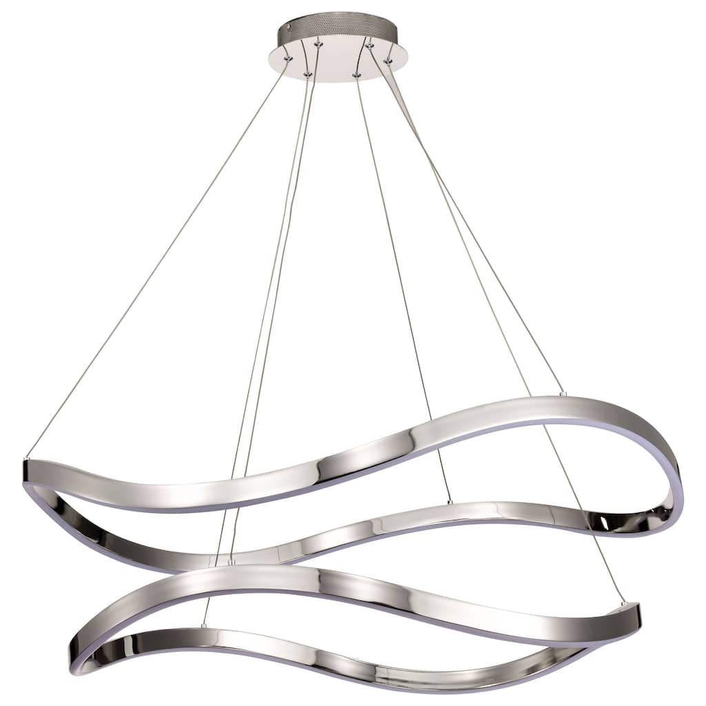 Sylas 36 Inch LED Pendant Polished Nickel Finish - Polished Nickel