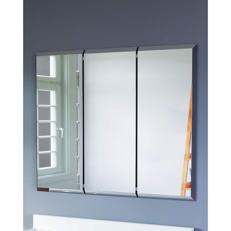 Design House Cyprus Recessed Mount Bathroom Medicine Cabinet Mirror