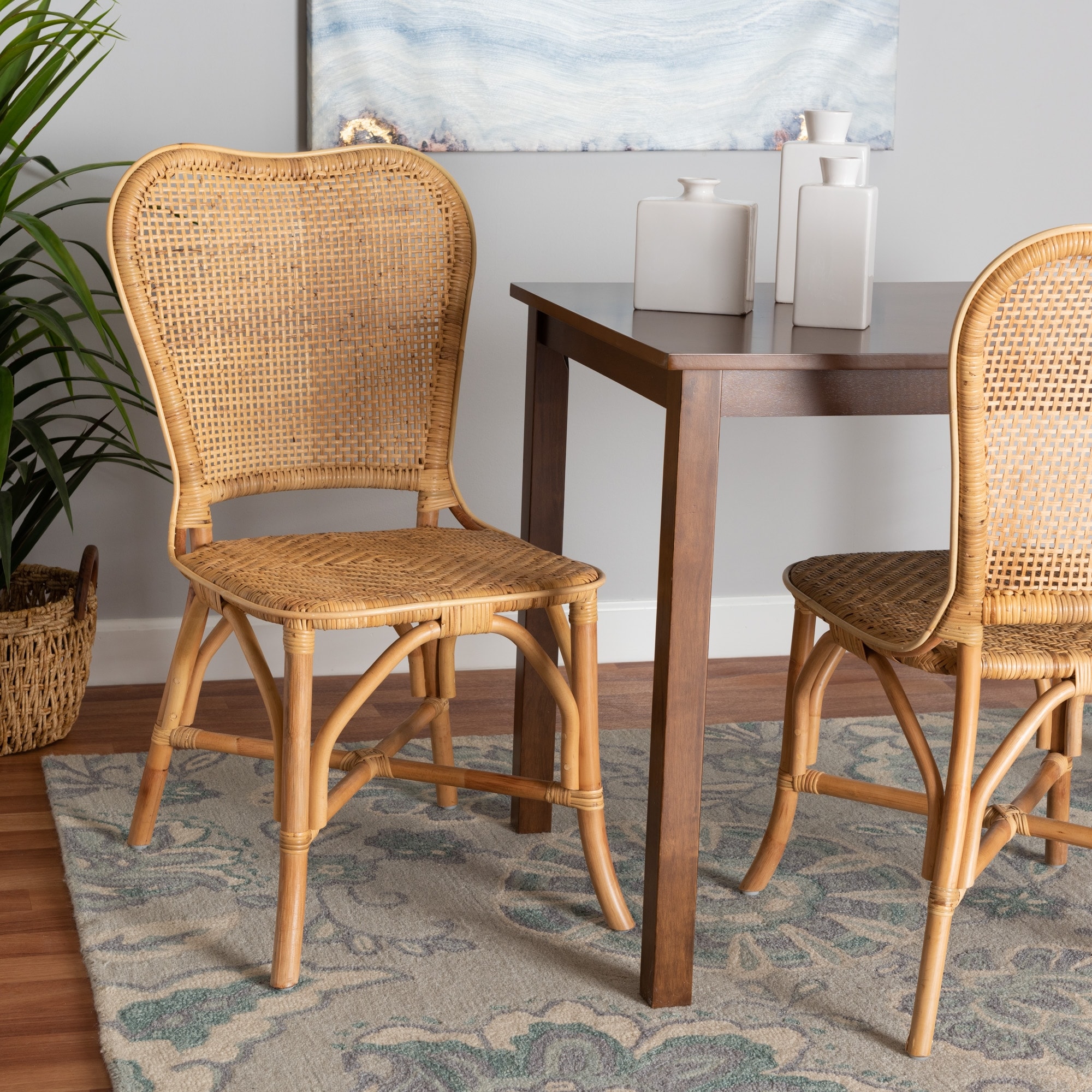 Overstock rattan dining chairs store