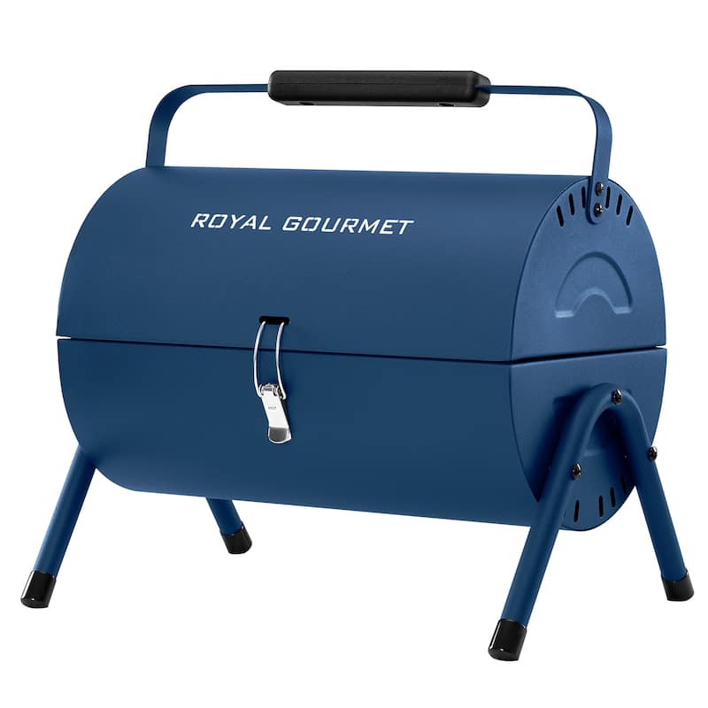 Royal Gourmet CC1015B Portable Charcoal Grill with Four Air Vents - Blue