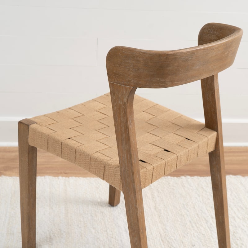 Maura Woven Brown Size Chair Set of 2