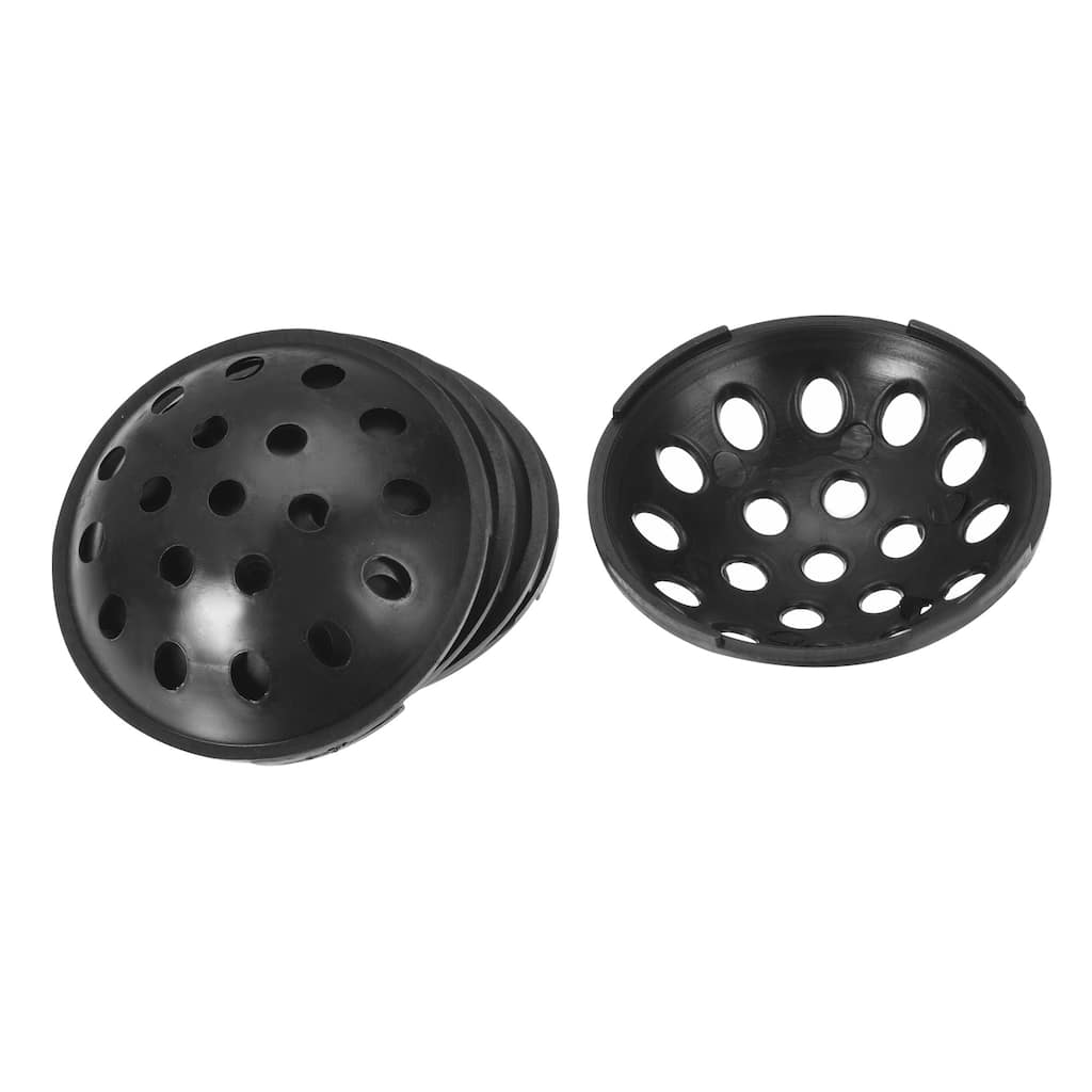 5pcs Bowl Shape Flowerpot Hole Mesh Pad Bottom Drainage 20x70mm - Black