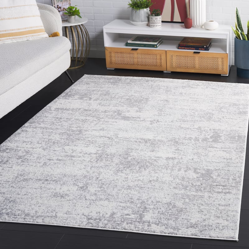 SAFAVIEH Amelia Modern Abstract Rug - 10' x 14' - Ivory/Light Grey - Rectangle
