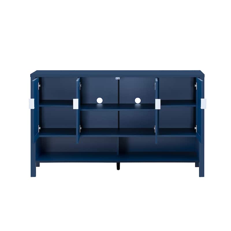 Abrail 4 Doors Storage Sideboard with Open Shelf and Adjustable Shelves