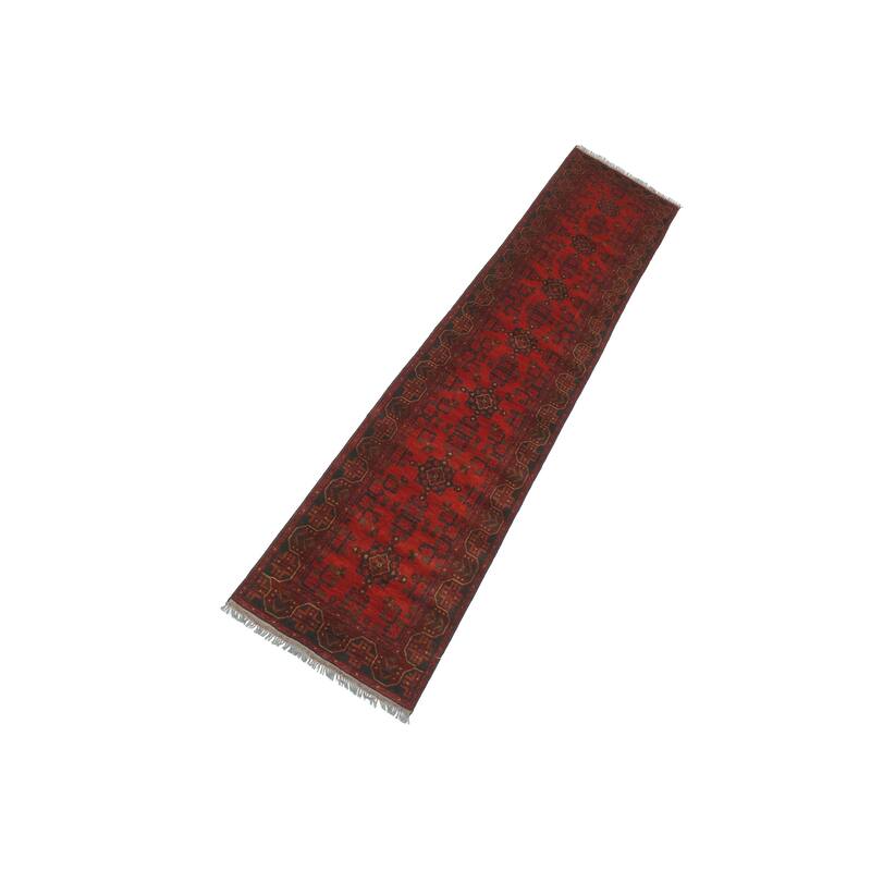 Rustic Biljik Khal Mohammadi Finley Red/Blue Runner - 2'7'' x 12'3''