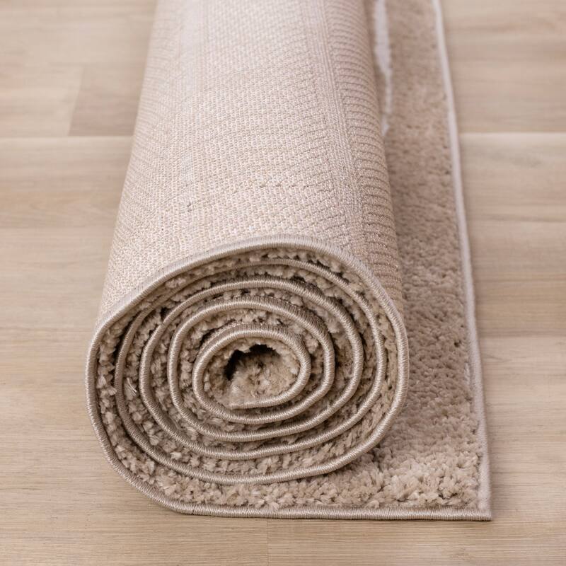 Trish Beige Cream Broken Stripes Area Rug