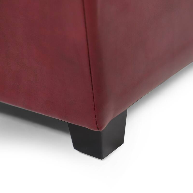 DH Basic Modern Brian 48-inch Rectangular Linen Storage Ottoman Bench by Denhour