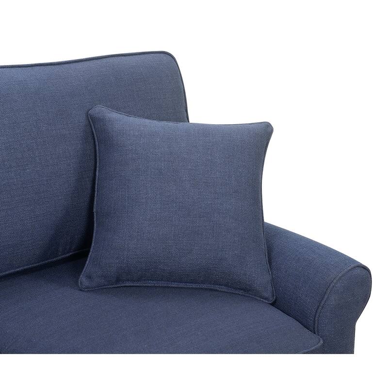 Serta Copenhagen 73" Sofa Couch for Two People, Pillowed Back Cushions and Rounded Arms, Durable Modern Upholstered Fabric
