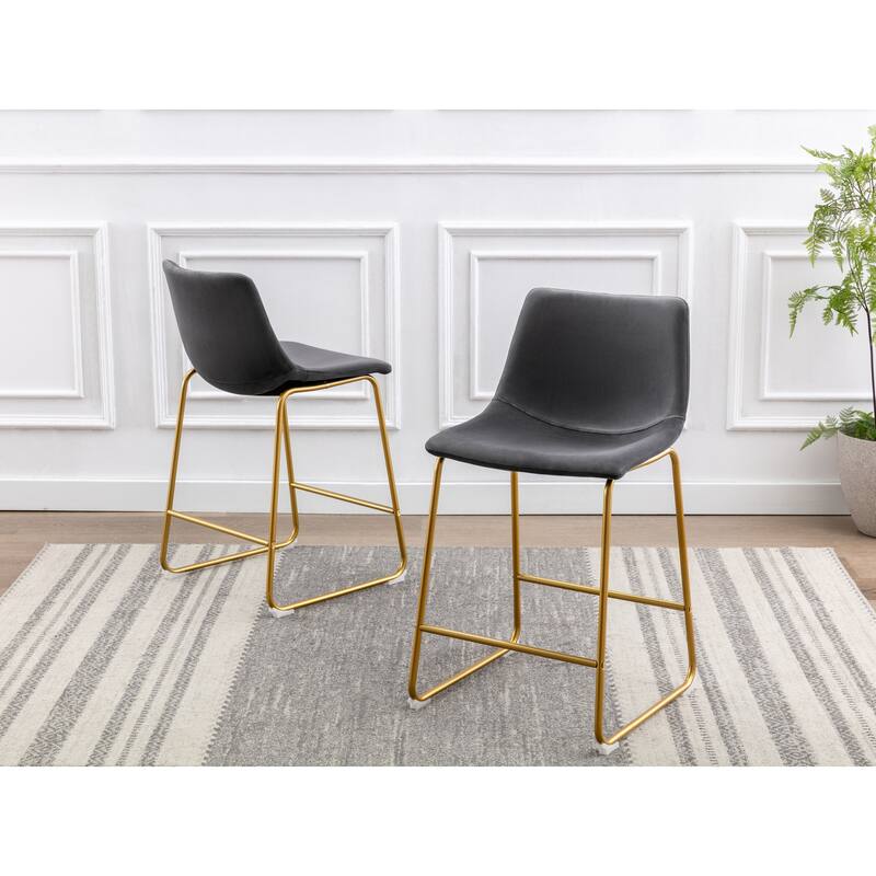 Best Quality Furniture 24-inch Faux Leather Counter Height Chairs