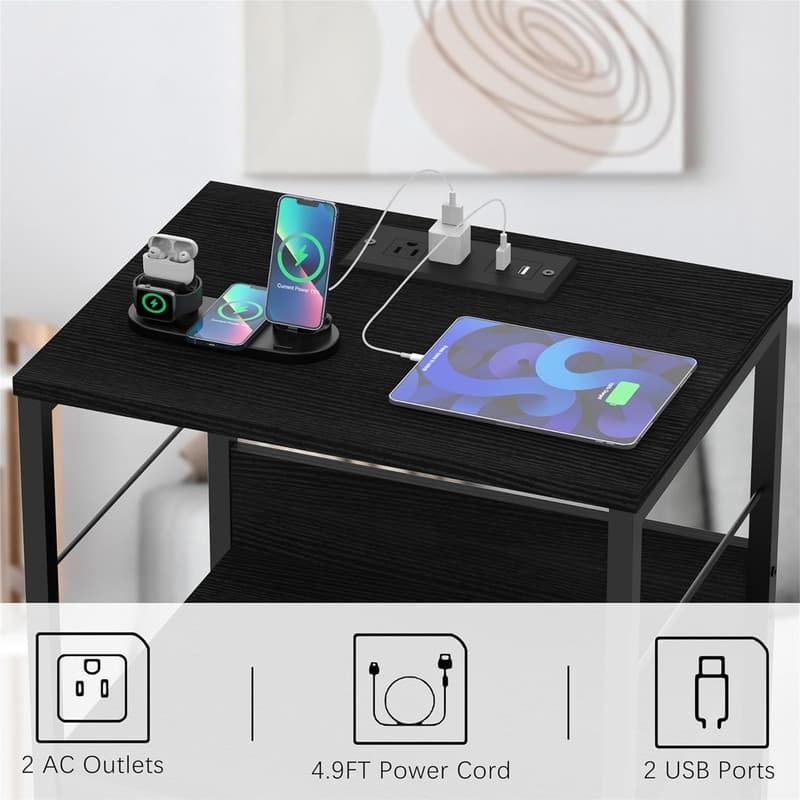 Tall Night Stand with Drawers