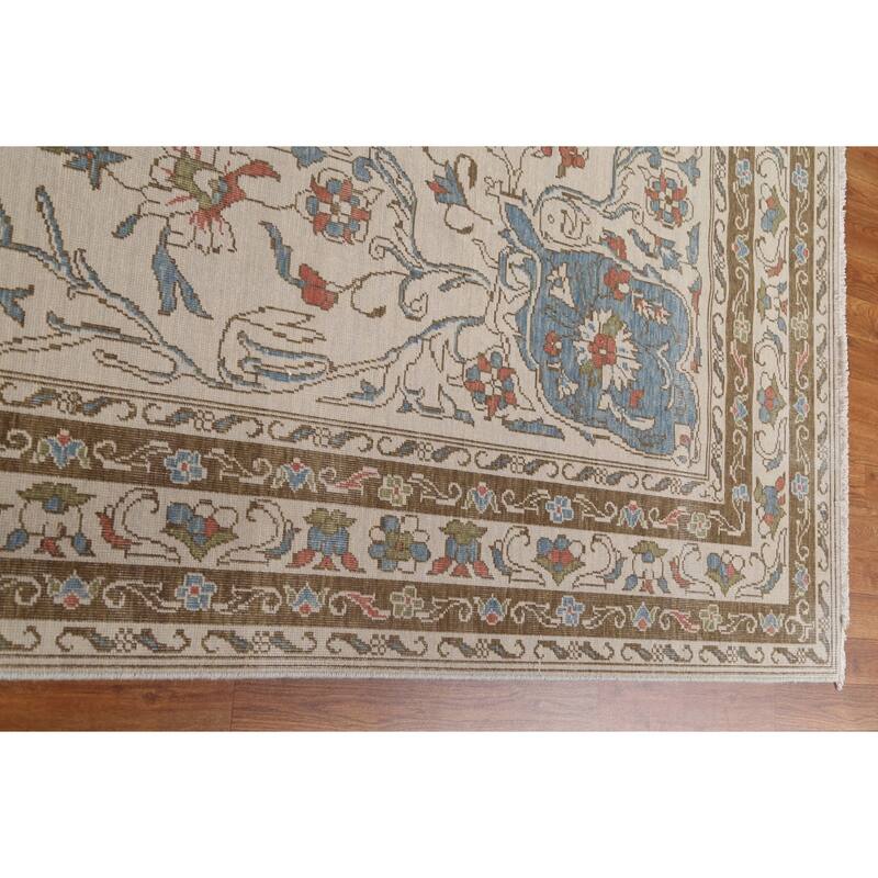 Floral Traditional Oushak Turkish Oriental Wool Area Rug Hand-knotted - 9'9" x 13'0"