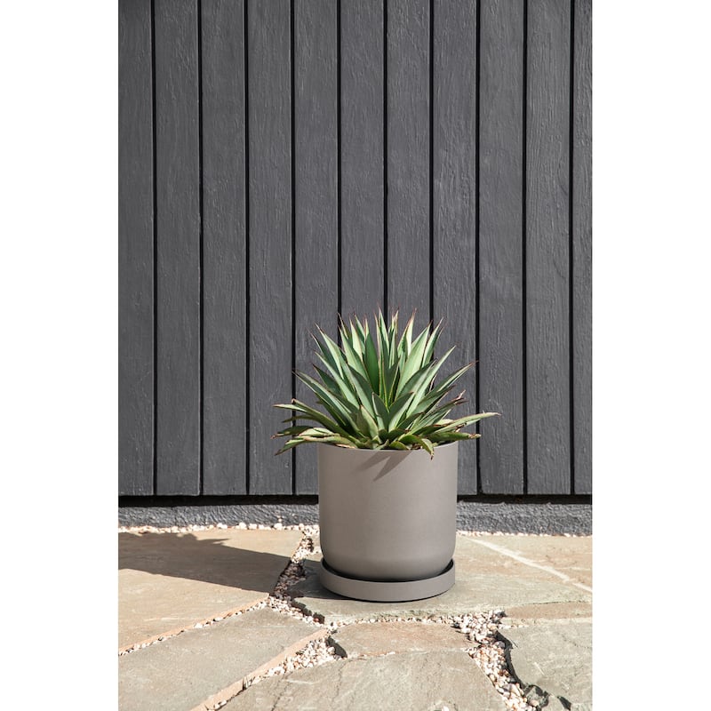 Veradek Mason Series Kona Planter Tray - 10 inch - 2 Pack - Grey
