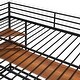 preview thumbnail 10 of 22, Full Metal Loft Bed with Desk and Shelve, Black, Modern Kids Loft Bed