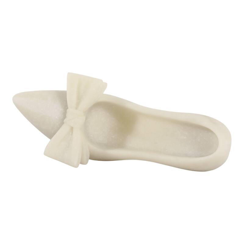 Modern Resin High Heel Sculpture - 9", White - 8.75"