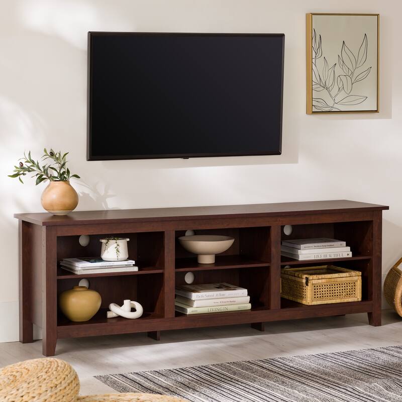 Stylish 70" TV Stand with 3 Shelves - Perfect for 80" TVs in Modern Transitional Design