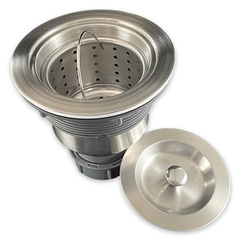 Deluxe Stainless-Steel Sink Drain with Basket