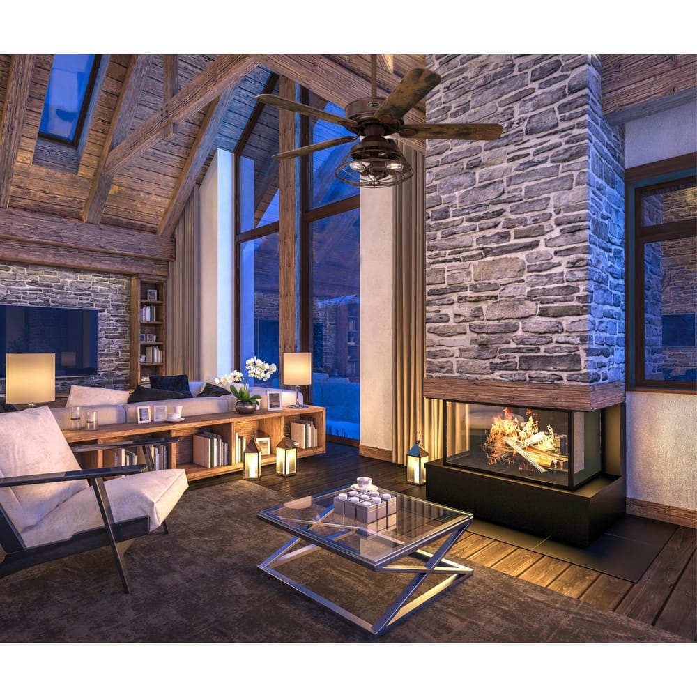 Westinghouse Lighting Barnett 48" Indoor Barnwood LED Ceiling Fan with Remote Control