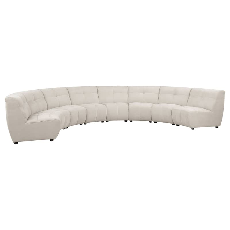 Charlotte 8-piece Upholstered Modular Sectional Sofa Ivory - Ivory - Symmetrical