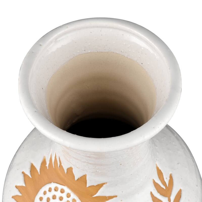 Elk Home Annie White Earthenware 7.5 Inch Wide Vase