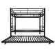 preview thumbnail 6 of 5, Heavy-Duty Twin Over Twin Bunk Bed with Safety Guardrails