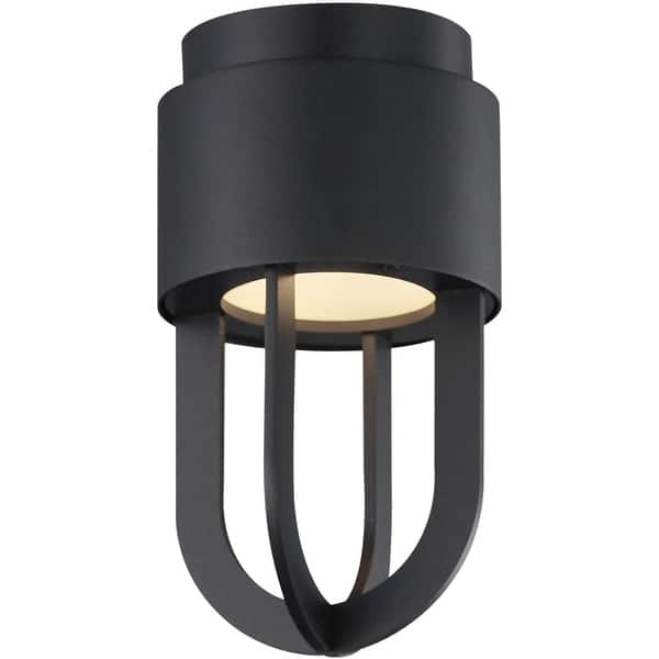 slide 2 of 4, Maxim 40680 Quayside VX 6" Wide LED Flush Mount Outdoor Ceiling Black