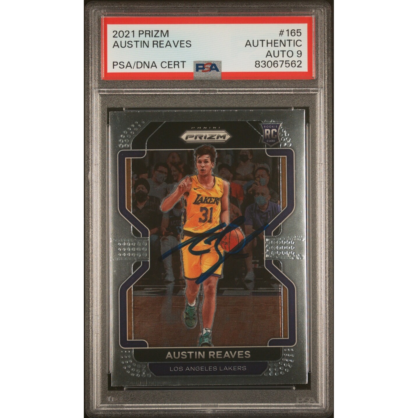 Austin Reaves 2021 Panini Prizm Signed Rookie Card #165 Auto 