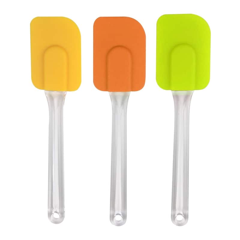 3pcs Flexible Silicone Spatula Set Heat Resistant Non Stick - 7.3" x 1.7"(L*W)