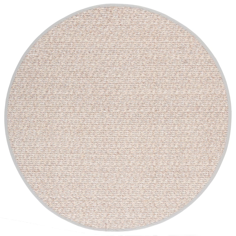 SAFAVIEH Natural Fiber Gigica Farmhouse Sisal Rug - Marble/Beige - 6' Round
