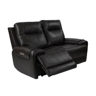 68.5" Triple Power Loveseat, Living Room Genuine Leather Power Recliner, with Power Headrest and Removable Back, USB Port