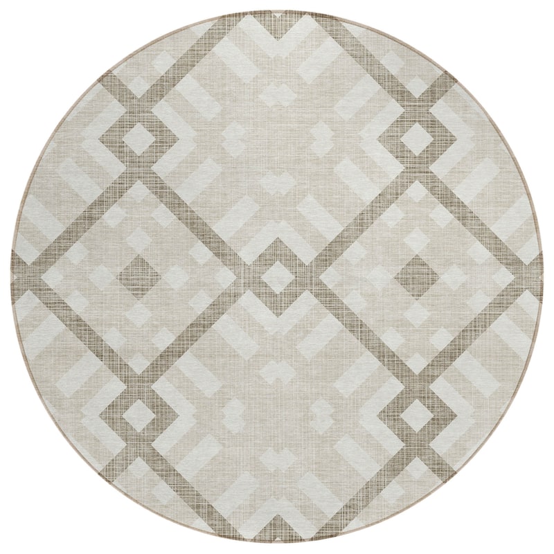 HomeRoots Geometric Transitional Rectangle Outdoor Rug