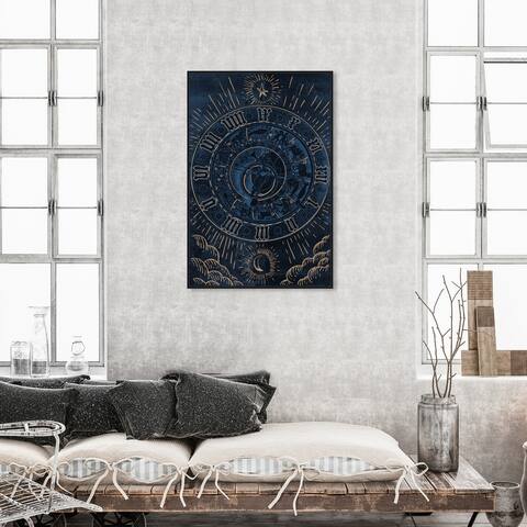 Oliver Gal 'Astrology Eyes III' Spiritual and Religious Wall Art Framed Canvas Print Astrology - Blue, Gold