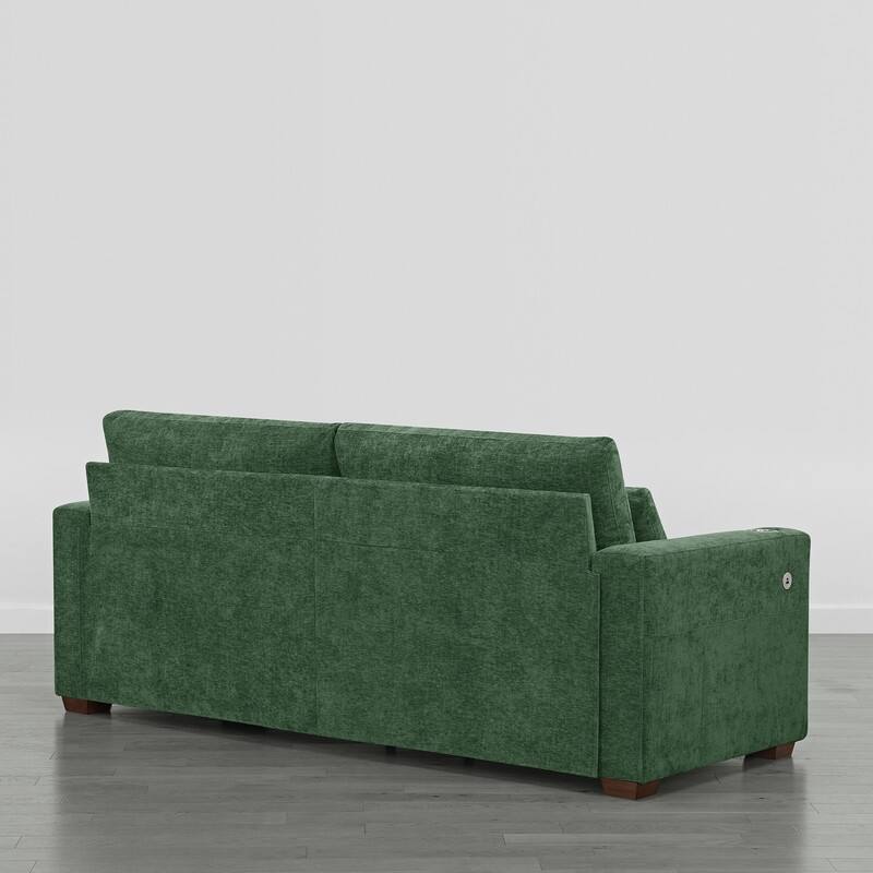 Spruce & Spring Ezra 89" Modern High Back Living Room Sofa with USB & Cup Holders