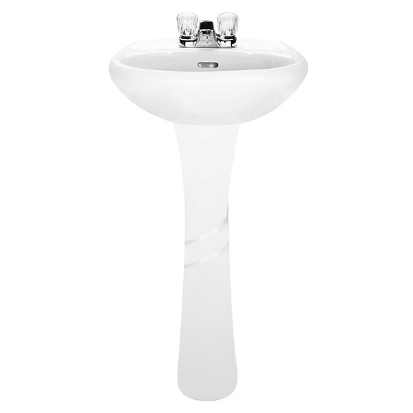 Proflo Pf1131p 19 1 2 Centerset Lavatory Pedestal Sink Only White
