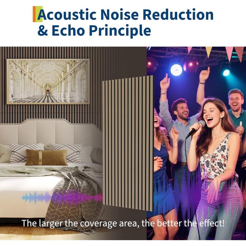 3D Fluted Wood Slat Acoustic Panels