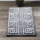 preview thumbnail 2 of 8, Orelsi Grey/Ivory Polyester Area Rug