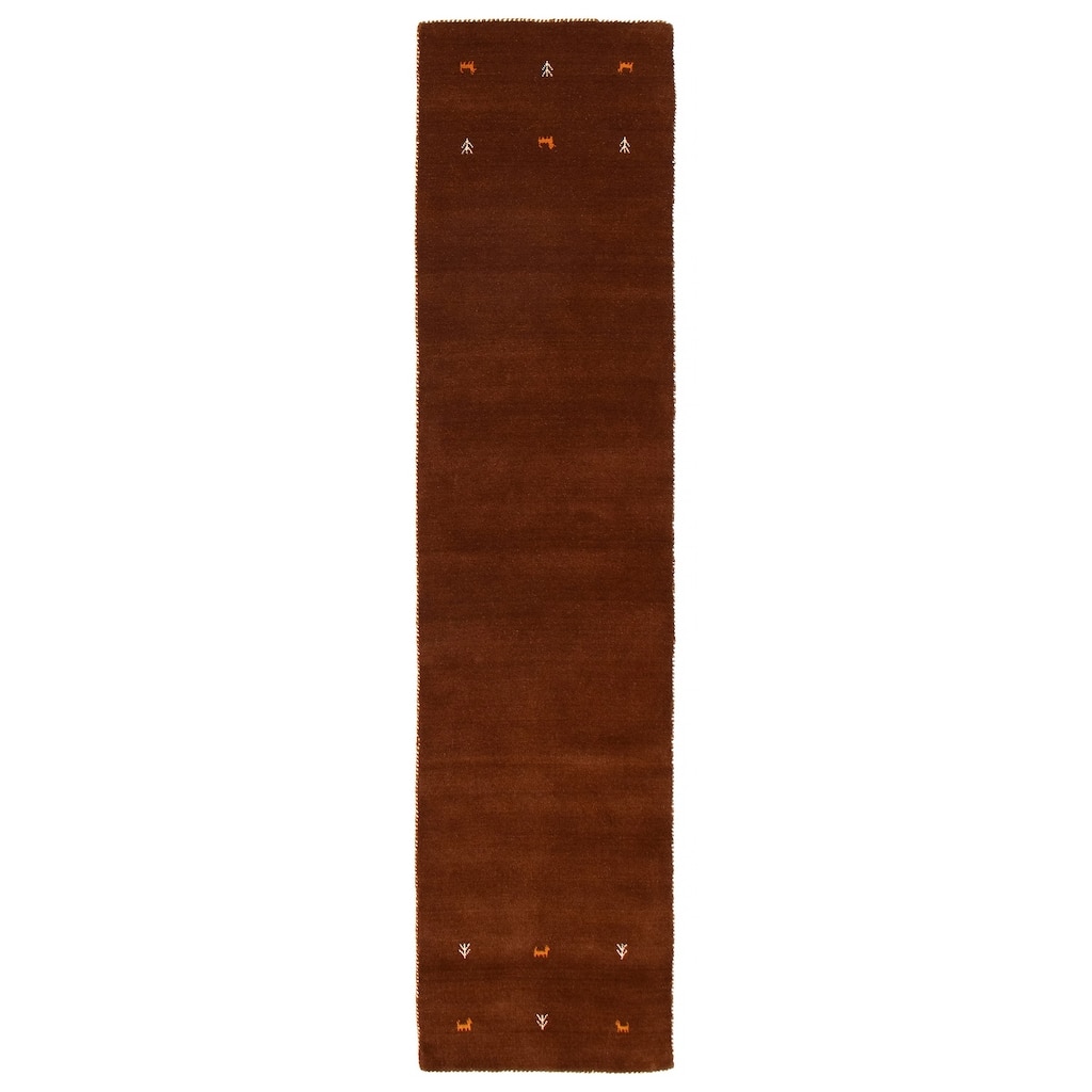 Kashkuli Gabbeh Brown Rug 2'9" x 11'0" - 2'9 x 11'0