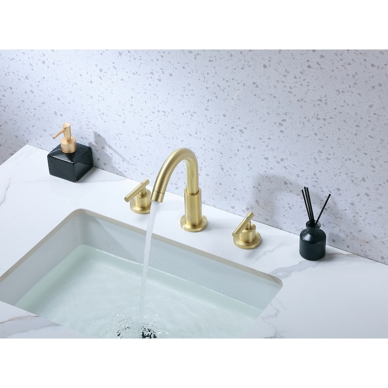 Indigo Home 8 inch Widespread Double Handle Bathroom Faucet