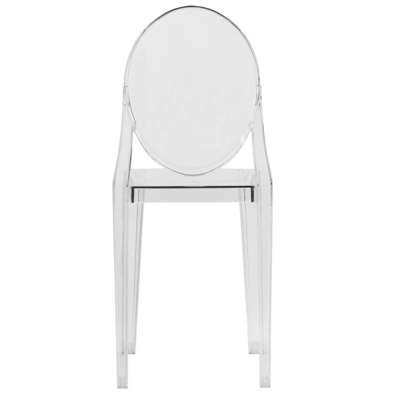 Acrylic Dining Chair Modern Transparent Stackable Side Chair No Asseembly