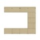 preview thumbnail 10 of 17, Modular Storage Wall Unit with Adjustable Shelves and TV Stand – Oak Veneer & Black Fronts