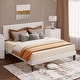 preview thumbnail 21 of 73, Queen/ Full Vertical Channels Upholstered Bed with Wingback Headboard