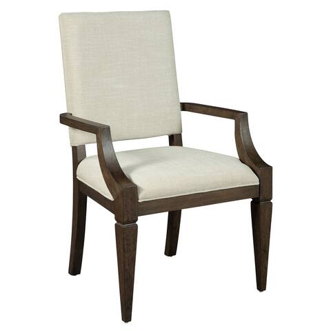 Hekman Linwood Wood Linen Dining Arm Chair